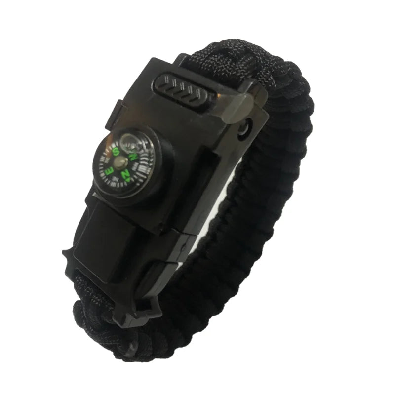 Multifunctional Paracord Multi-tool Bracelet - Black