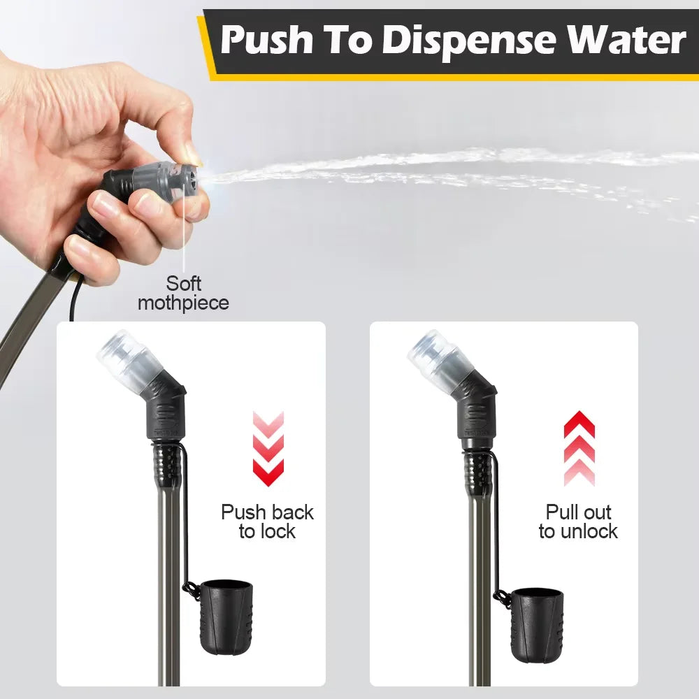 Hydration Water Reservoir 1.5 / 2.0 / 3.0 Liter Leak-proof - push-pull bite valve