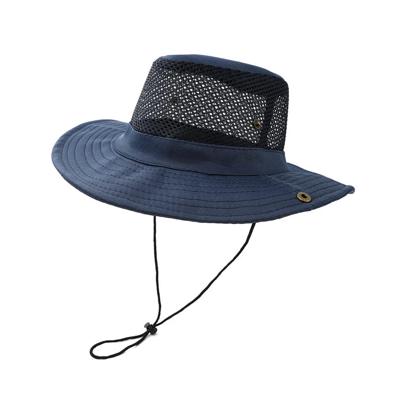 Booney Hat Wide Brim Sun Protection - Navy Blue