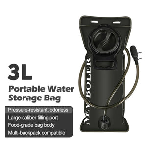 Hydration Water Reservoir 1.5 / 2.0 / 3.0 Liter Leak-proof - Black, 3L