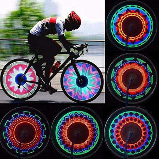 Bicycle LED Wheel Light - light patterns on a bike wheel