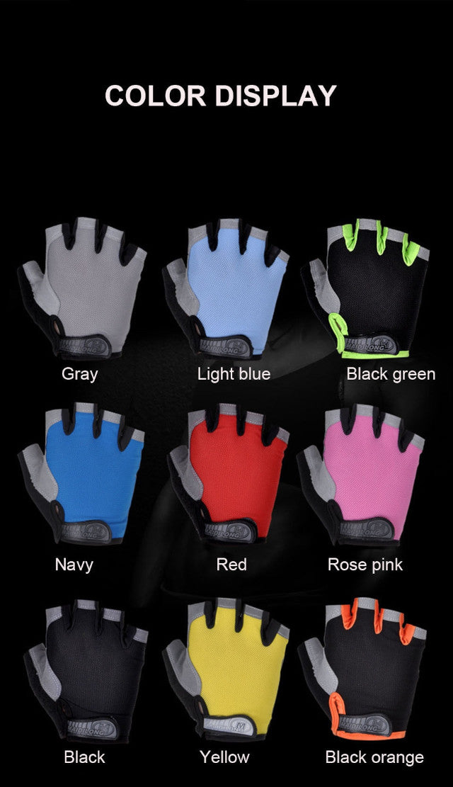 Half Finger Cycling Gloves - all available colors