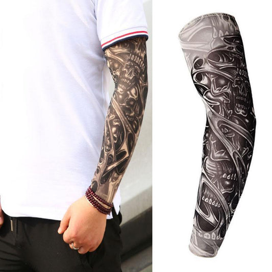 Tattoo Print UV Arm Sleeve - worn on the arm