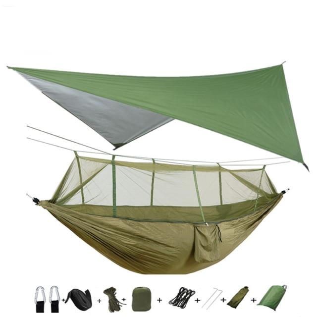 Hammock and Rain Fly Set - green and green