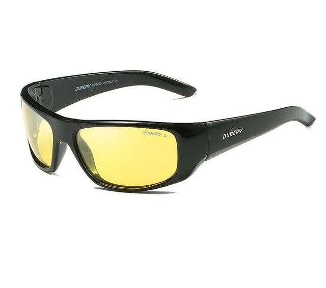 Polarized Sunglasses UV400 - black frame, yellow lens