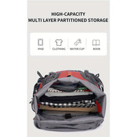 70L Hiking Backpack with Hip Belt and Shoe Compartment - storage layout