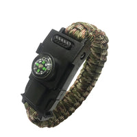 Multifunctional Paracord Multi-tool Bracelet - Woodland Camo