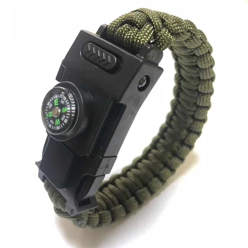 Multifunctional Paracord Multi-tool Bracelet - Army Green