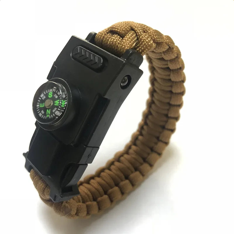 Multifunctional Paracord Multi-tool Bracelet - Khaki