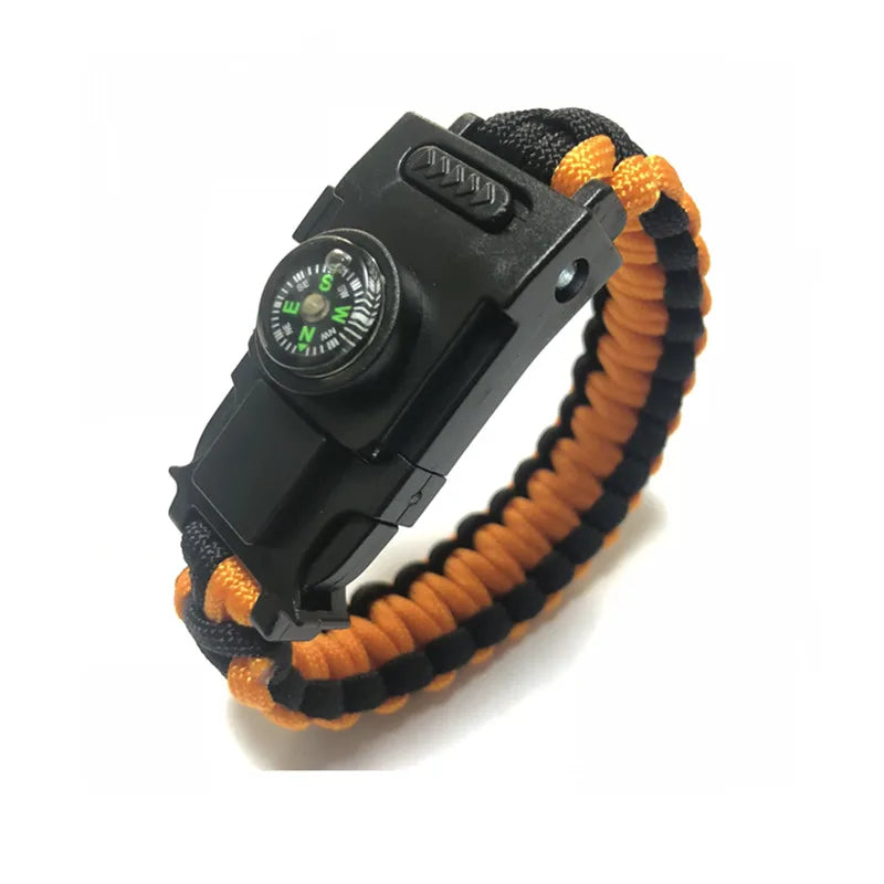 Multifunctional Paracord Multi-tool Bracelet - Orange