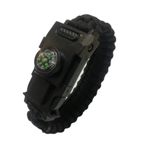 Multifunctional Paracord Multi-tool Bracelet - Black
