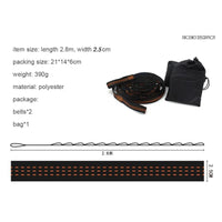 ULTRA Hammock Tree Straps - size and contents with storage bag