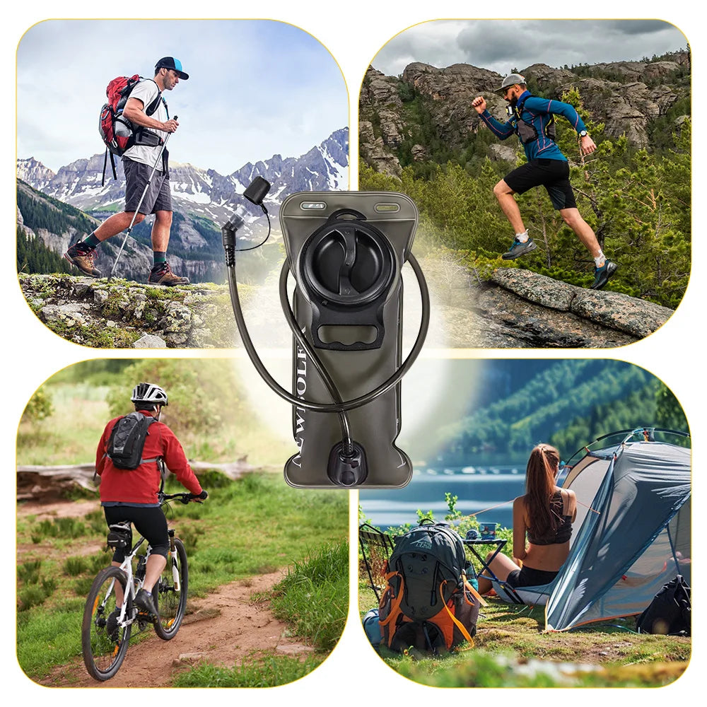 Hydration Water Reservoir 1.5 / 2.0 / 3.0 Liter Leak-proof - for hiking, running, cycling and camping