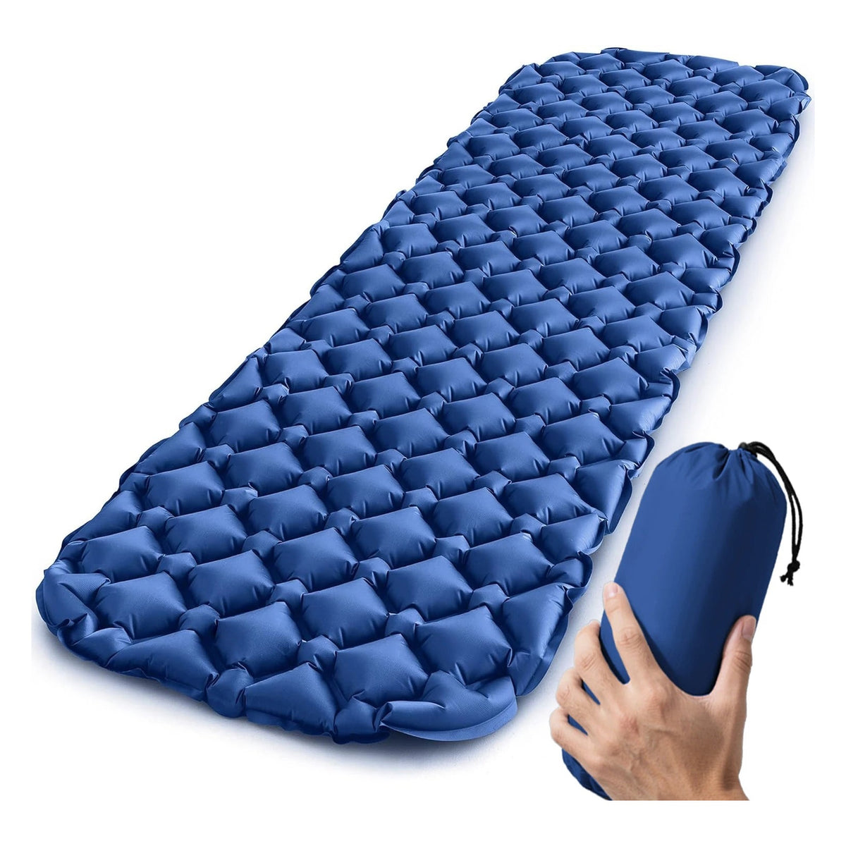 INFLATE-A-MAT Inflatable Sleeping Mat - inflated with storage bag