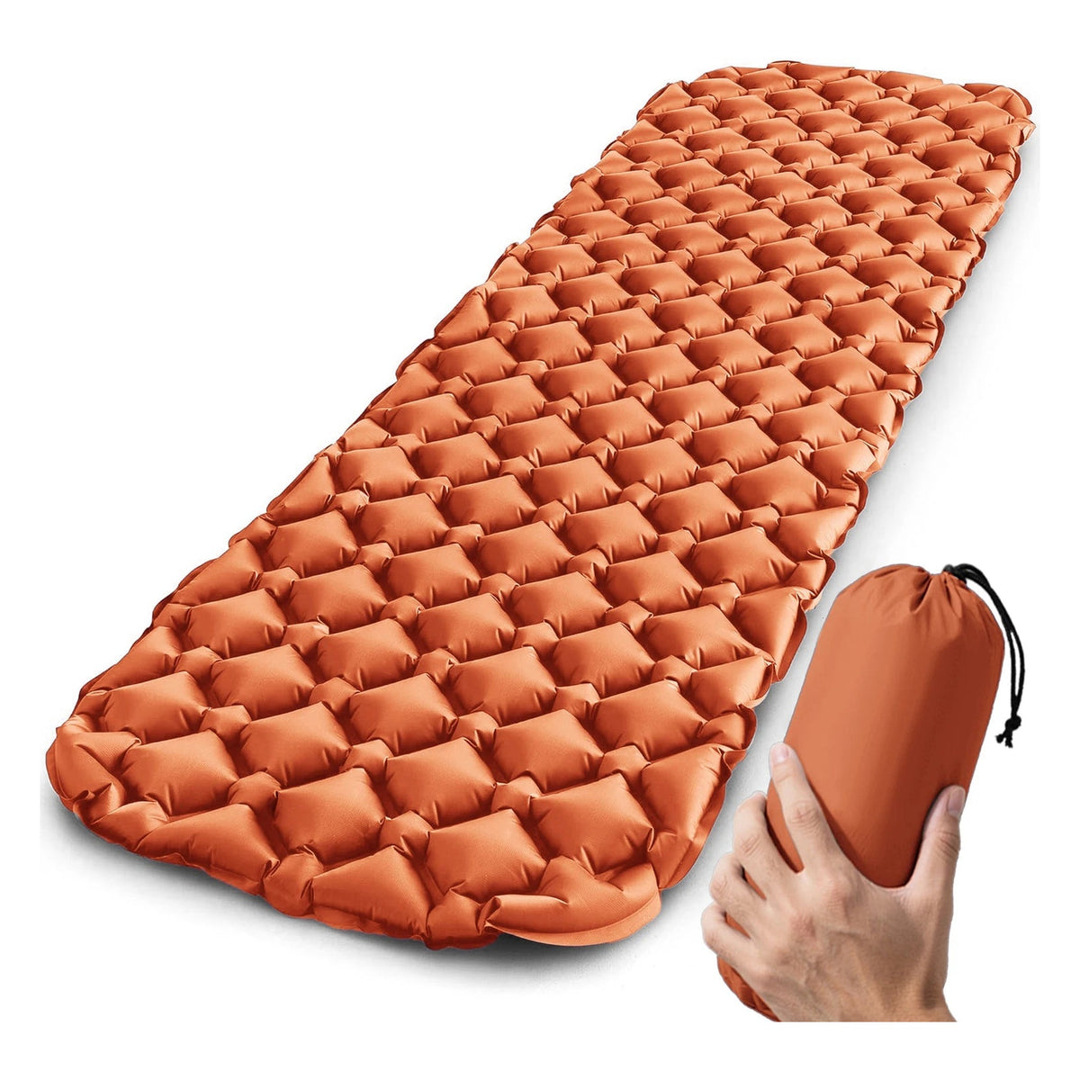 INFLATE-A-MAT Inflatable Sleeping Mat - Orange