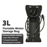 Hydration Water Reservoir 1.5 / 2.0 / 3.0 Liter Leak-proof - Black, 3L