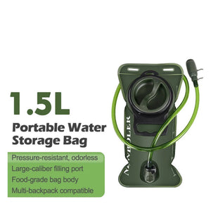 Hydration Water Reservoir 1.5 / 2.0 / 3.0 Liter Leak-proof - Army Green, 1.5L