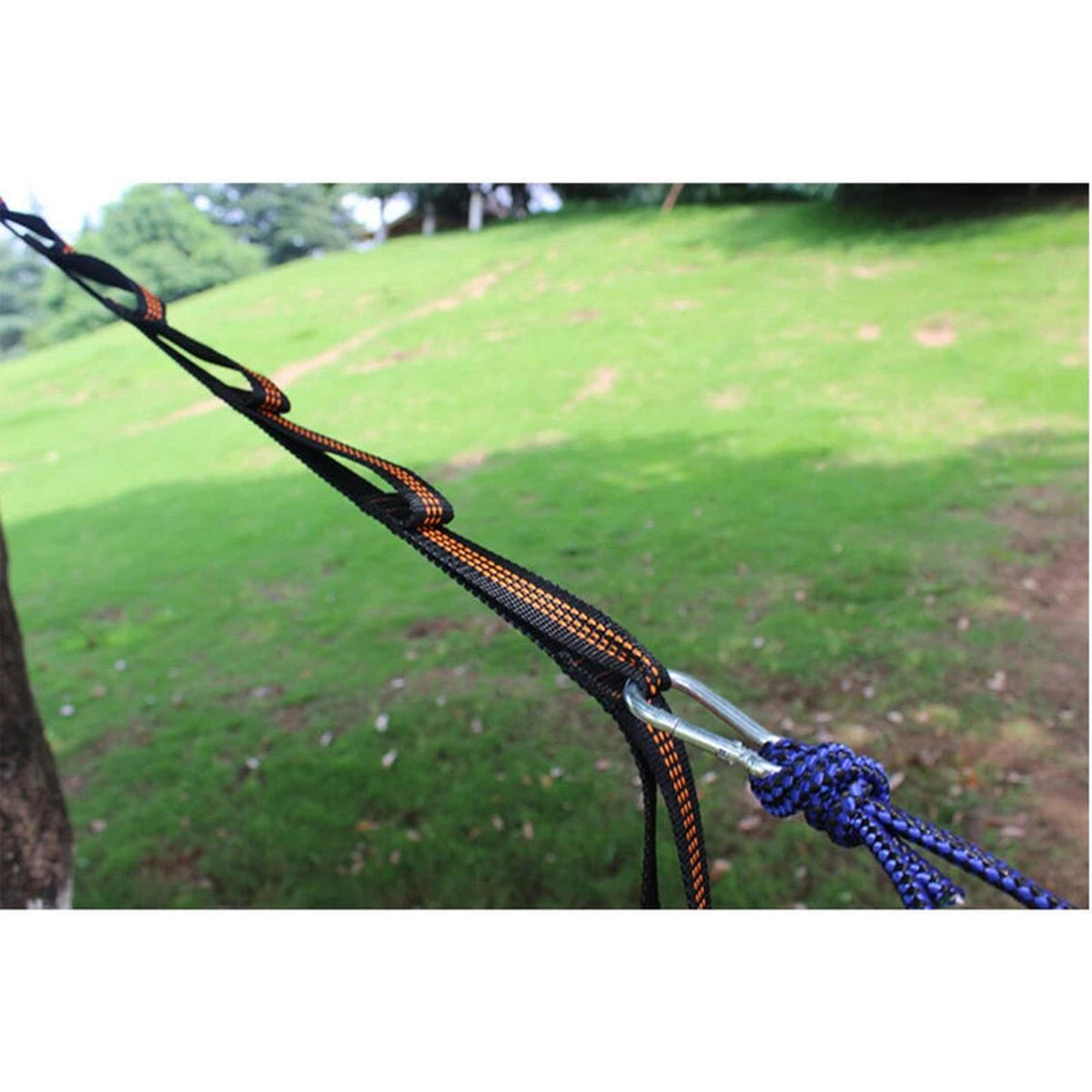 ULTRA Hammock Tree Straps - hammock clipped to the loops