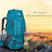 60L Water-Resistant Backpack - teal