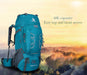 60L Water-Resistant Backpack - teal