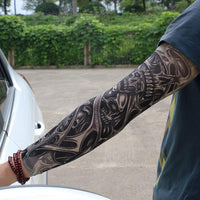 Tattoo Print UV Arm Sleeve - worn outdoors