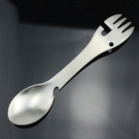 5-in-1 Fork, Knife and Spoon Multi-Tool - silver