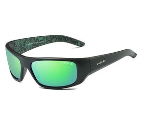 Polarized Sunglasses UV400 - black frame, green lens