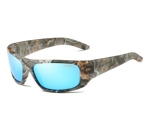 Polarized Sunglasses UV400 - stone frame, blue lens